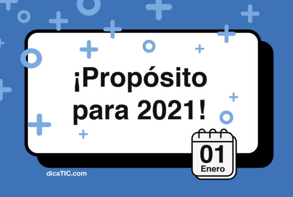 Cartel con el texto: propósito para 2021.