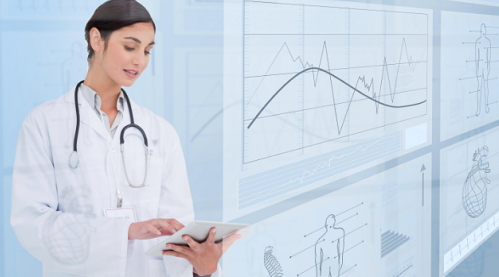 Montaje relacionado con la telemedicina.