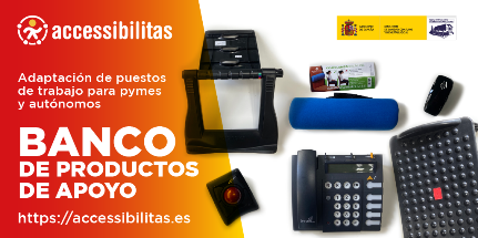 Montaje con varios de los dispositivos del banco de productos de apoyo