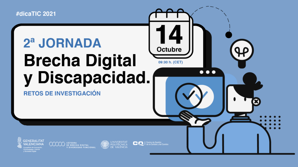 Cartel de la segunda jornada de Brecha Digital y Discapacidad de DIcatic