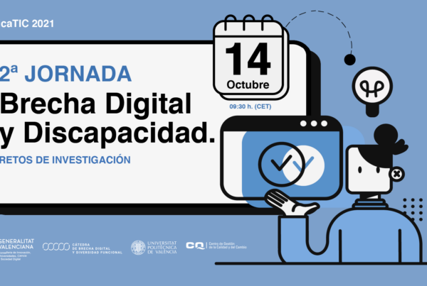 Cartel de la segunda jornada de Brecha Digital y Discapacidad de DIcatic