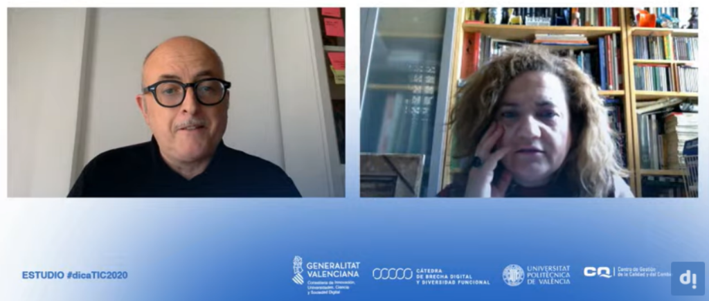 Imagen del webinar de Dicatic, con Chele Esteve y Manuel Martínez Torán, directores de Dicatic