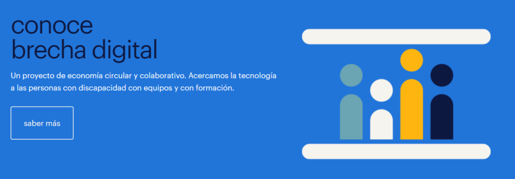 Imagen de la web de Fundación Randstad con información sobre su proyecto de brecha digital