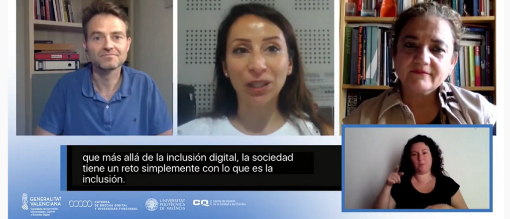 Imagen del webinar de Dicatic, con Juan José Llul y Sandra Martínez