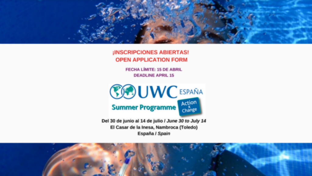 Cartel del programa de verano de UWC España.
