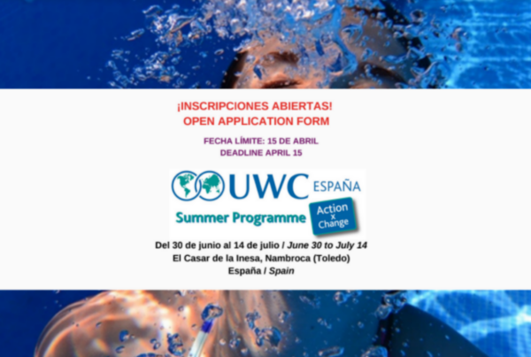 Cartel del programa de verano de UWC España.