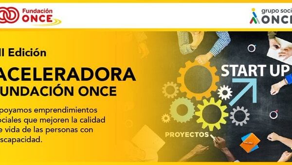 Cartel de la tercera edición de los programas de la aceleradora de empresas de la Fundación ONCE