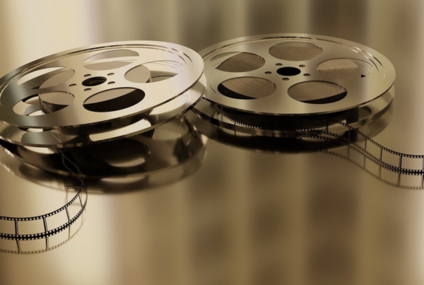Dos cintas de película de cine