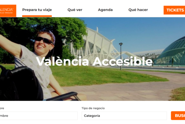 Imagen de la web de visit Valencia donde se recoge la guía de turismo accesible de la ciudad