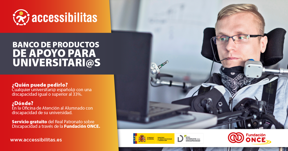 Estudiantes de la Universidad con discapacidad pueden solicitar productos del banco de de Accessibilitas