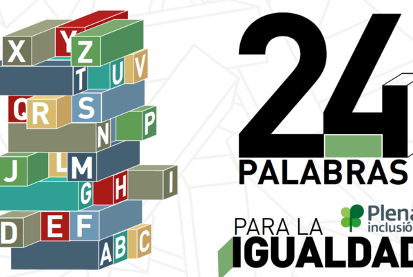 Portada de la guía 24 palabras para la igualdad de Plena Inclusión