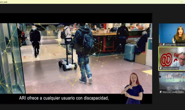 captura de pantalla realizada durante el webinar de accesibleeu