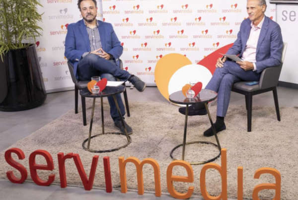 Peiró del CERMI en el plató de Servimedia | Foto de Jorge Villa y propiedad de Servimedia que muestra