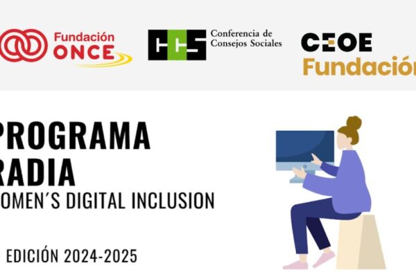 cartel del programa radia, con los logotipos de las tres entidades promotoras