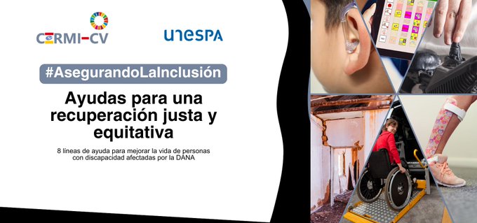 CERMI-CV abre el plazo de ayudas para personas con discapacidad afectadas por la DANA del fondo solidario de las aseguradoras