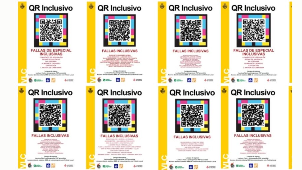 varios códigos qr de diferentes fallas