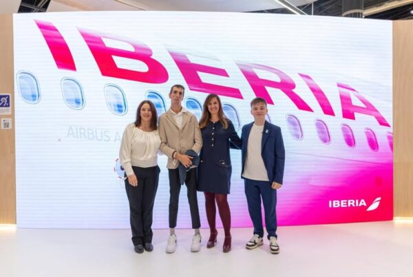 Fotografía del evento de presentación de la app en Fitur