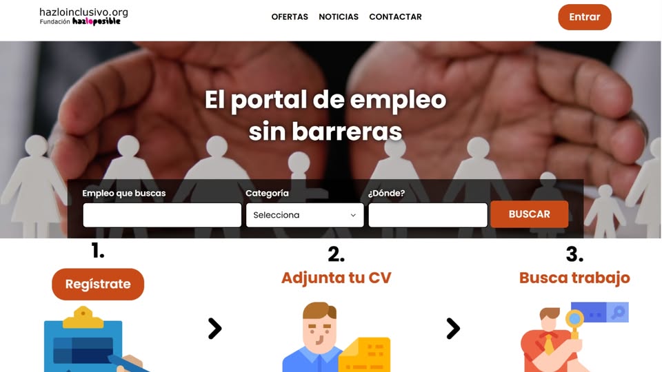La Fundación Hazloposible lanza HazloInclusivo.org, un portal de empleo dirigido a personas con discapacidad