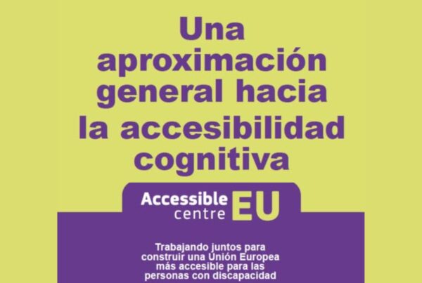 portada de la guía de accesible eu. El título es una aproximación general hacia la accesibilidad cognitiva