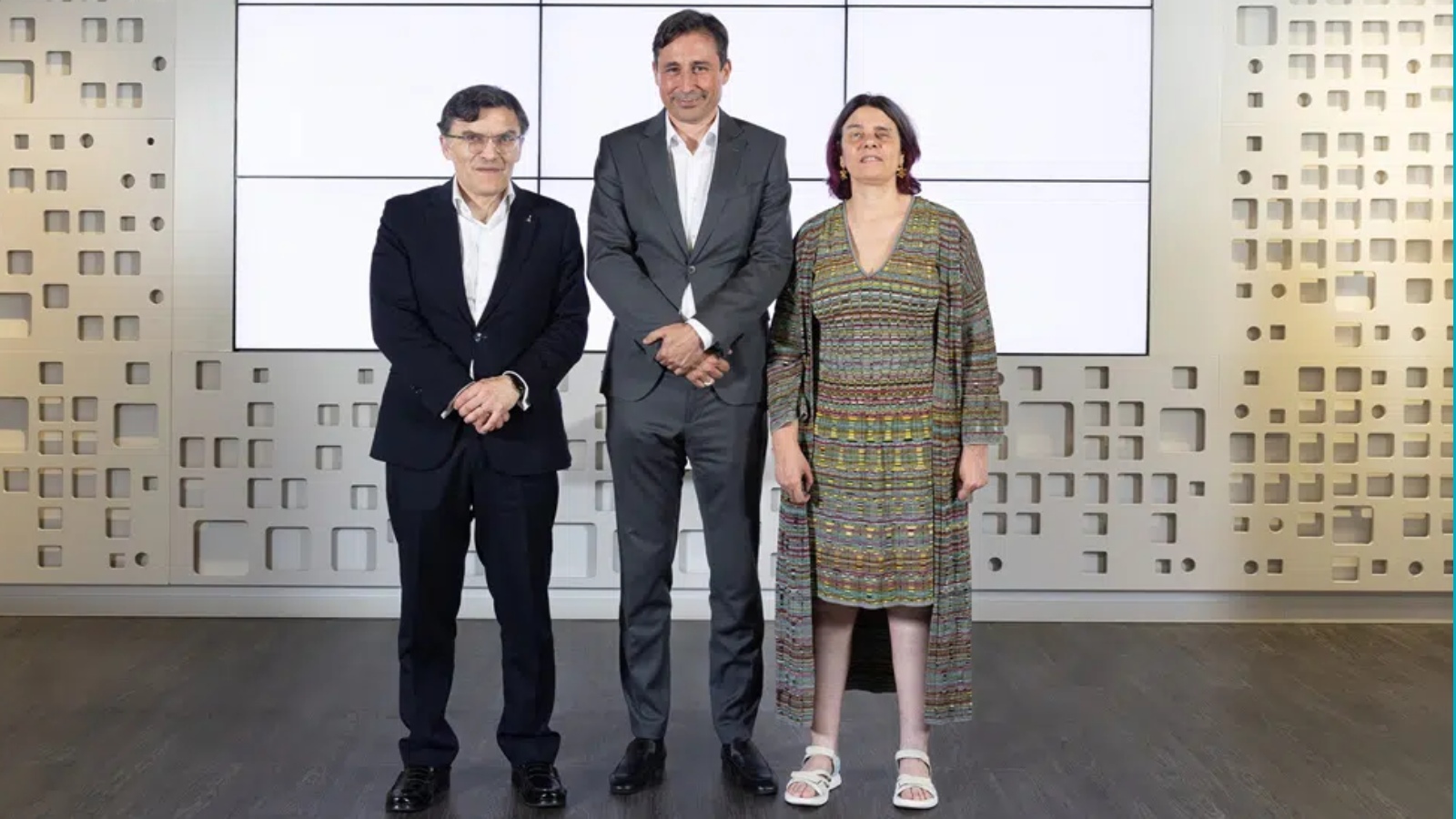 Representantes de Microsoft, ONCE y Fundación ONCE en la presentación de la colaboración